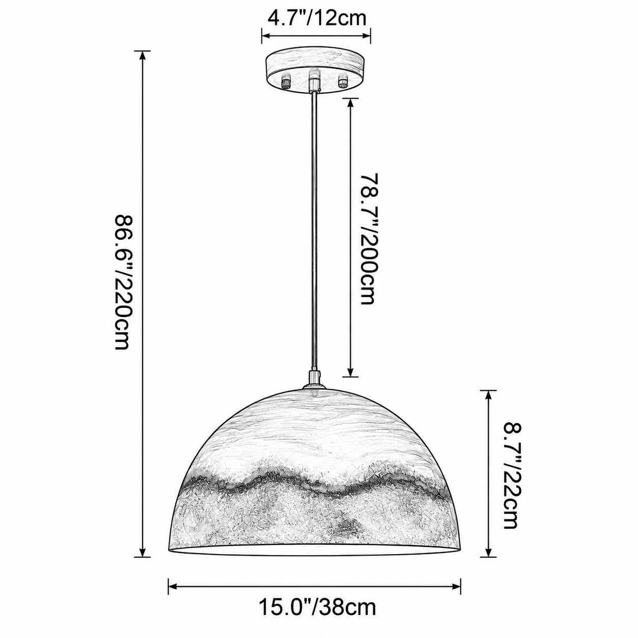 15 Zoll (38 cm) • 15,0 × 8,7 Zoll