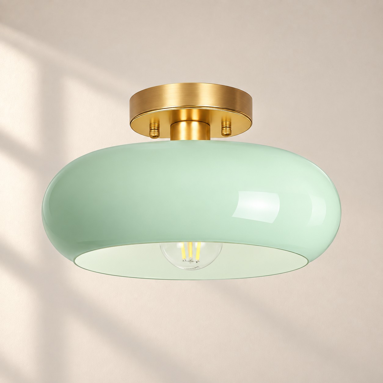 Bauvia Brass + Milk Green finish, 28 cm / 11&Prime; &middot; Style B