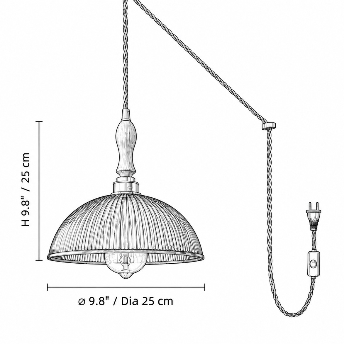 Half Round walnut specification