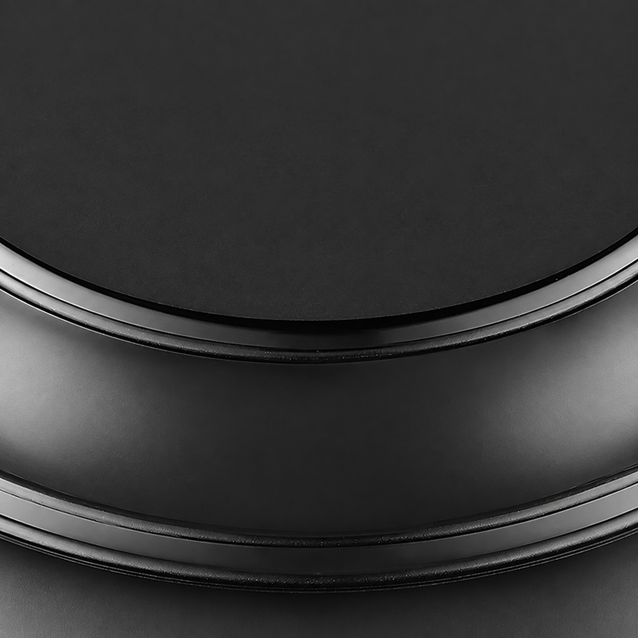 Close-up of tiered flush-mount canopy rings