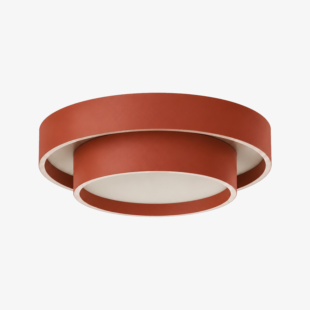 Plafoniera LED rotonda, rossa · Ø 35 cm / 13,8 pollici