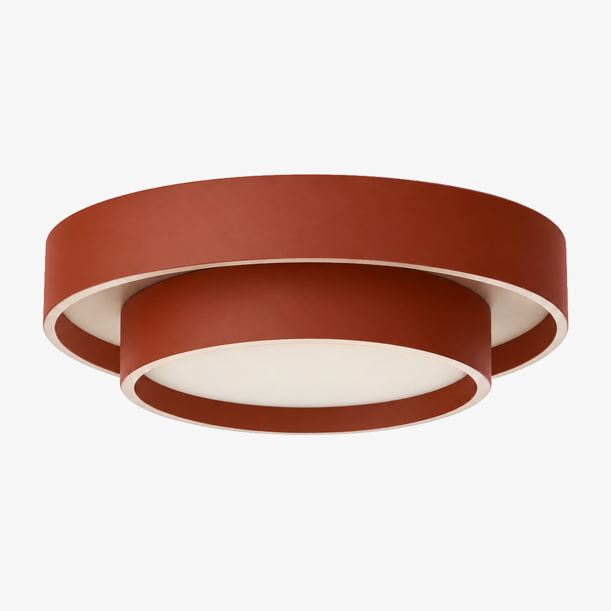 Plafoniera LED rotonda, rossa · Ø 50 cm / 19,7 pollici