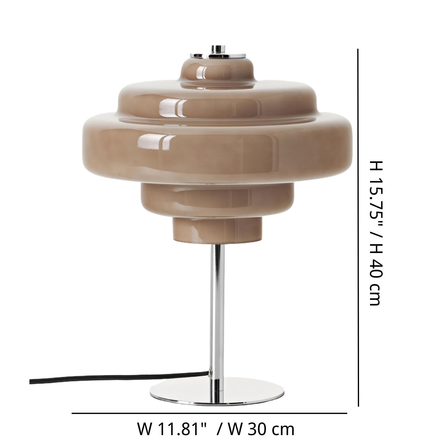 Koloro Glass Table Lamp dimensions