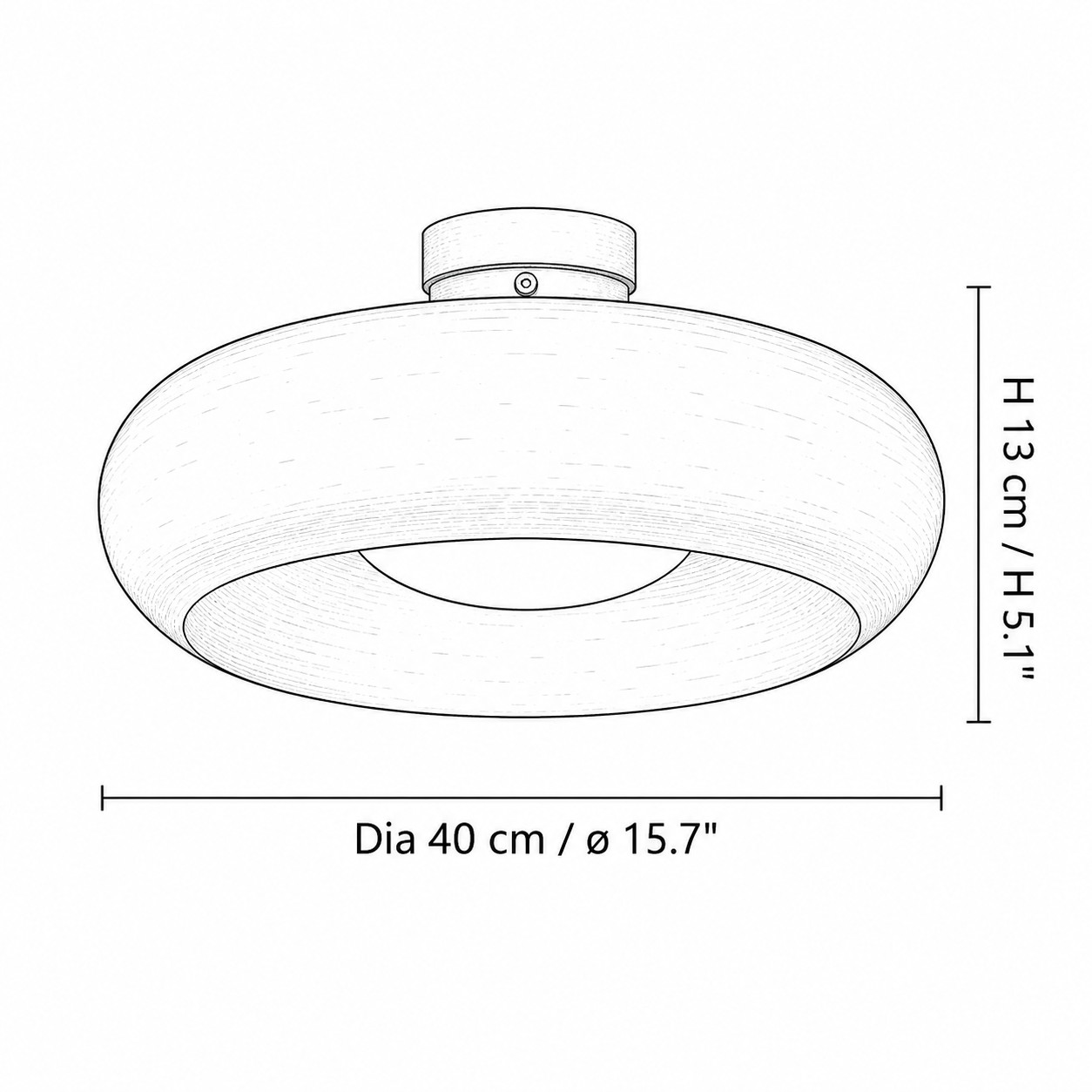 Style B size diagram