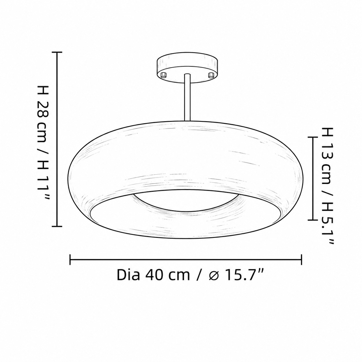 Style A size diagram