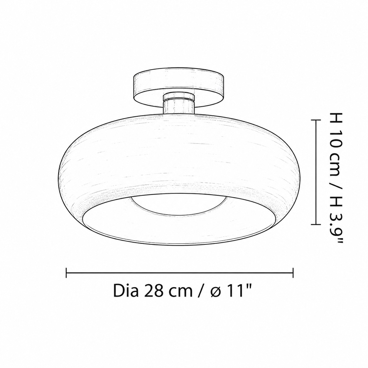 Style B size diagram