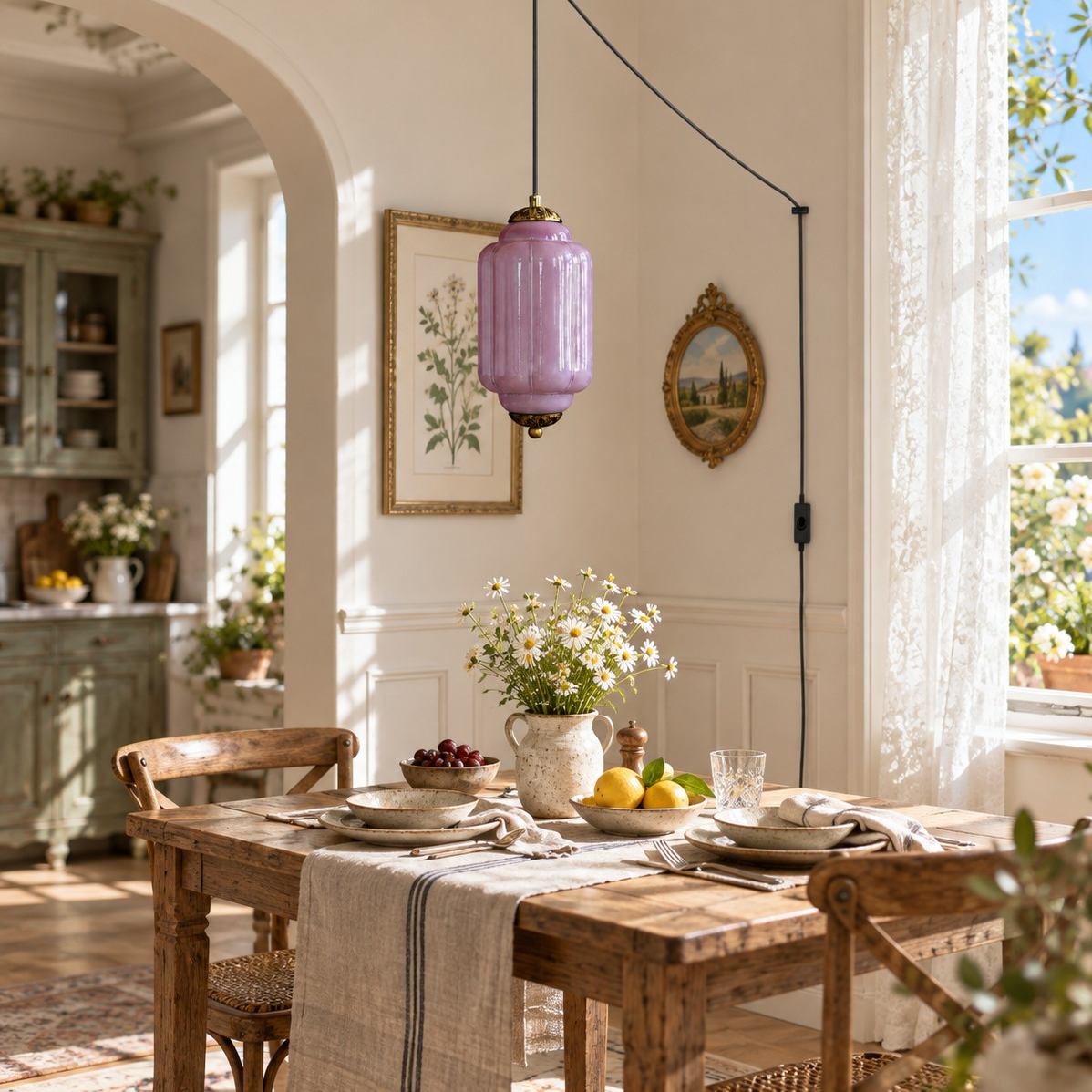 Colour above the dining table