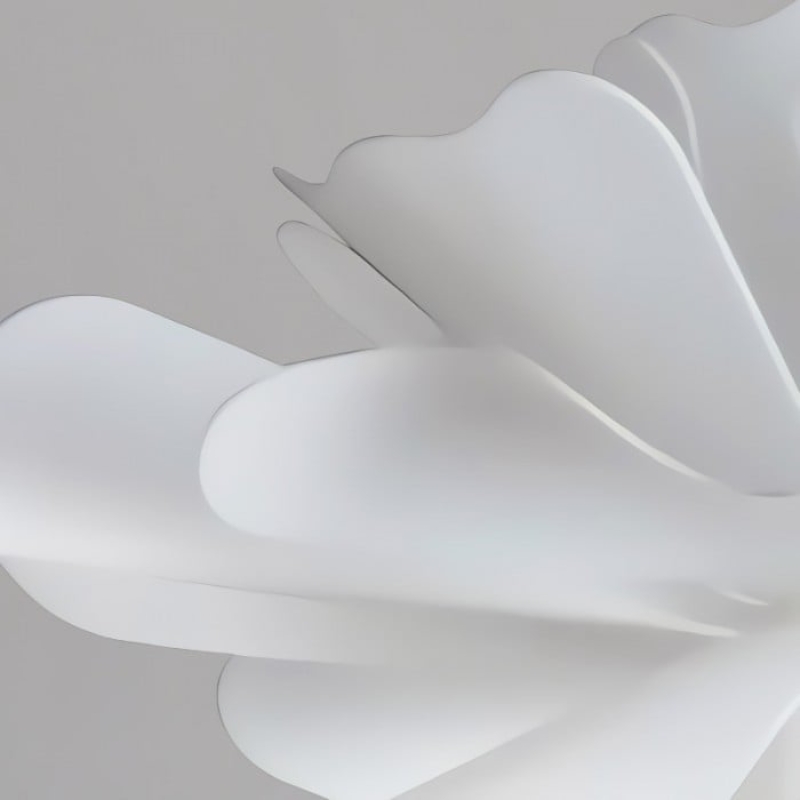 Close detail of the curved acrylic edge