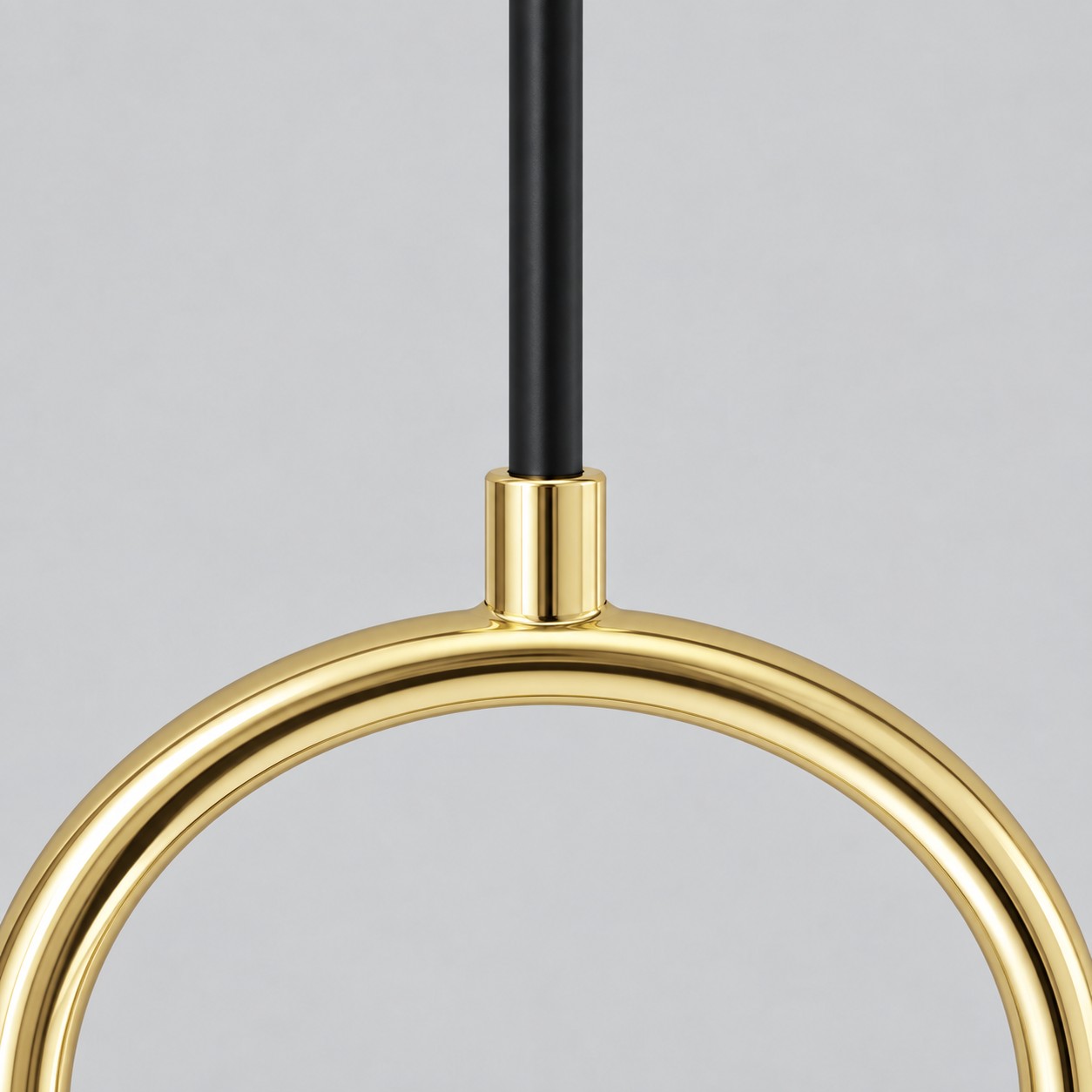 A warm metallic outline