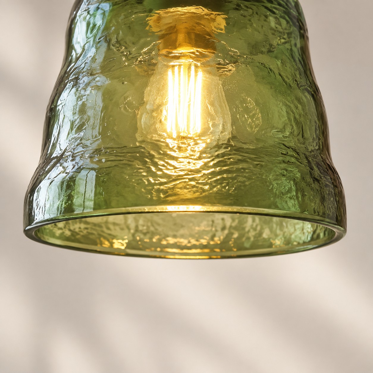 Molded glass shade detail