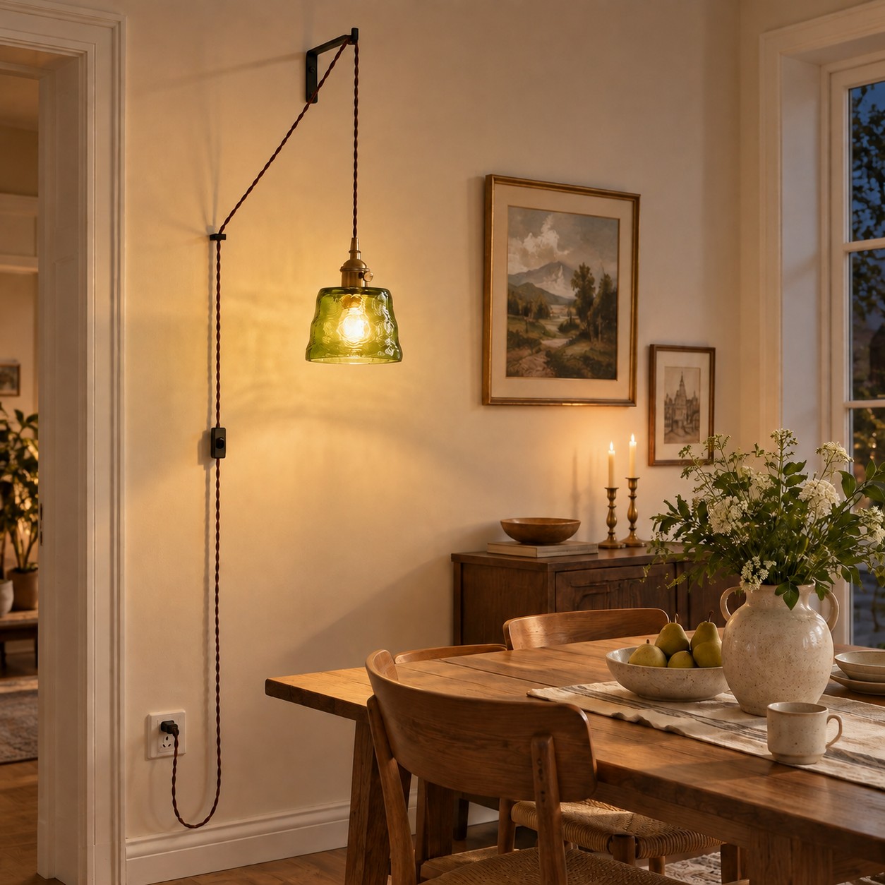 Cavitt pendant light switched on