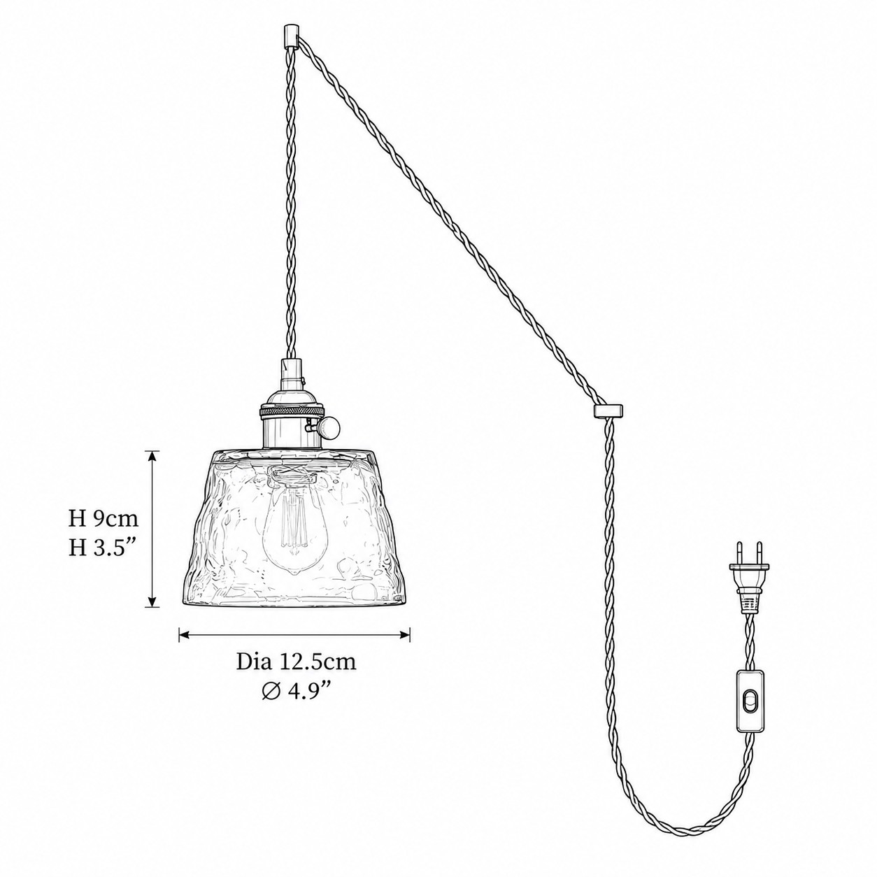 Cavitt pendant light dimensions