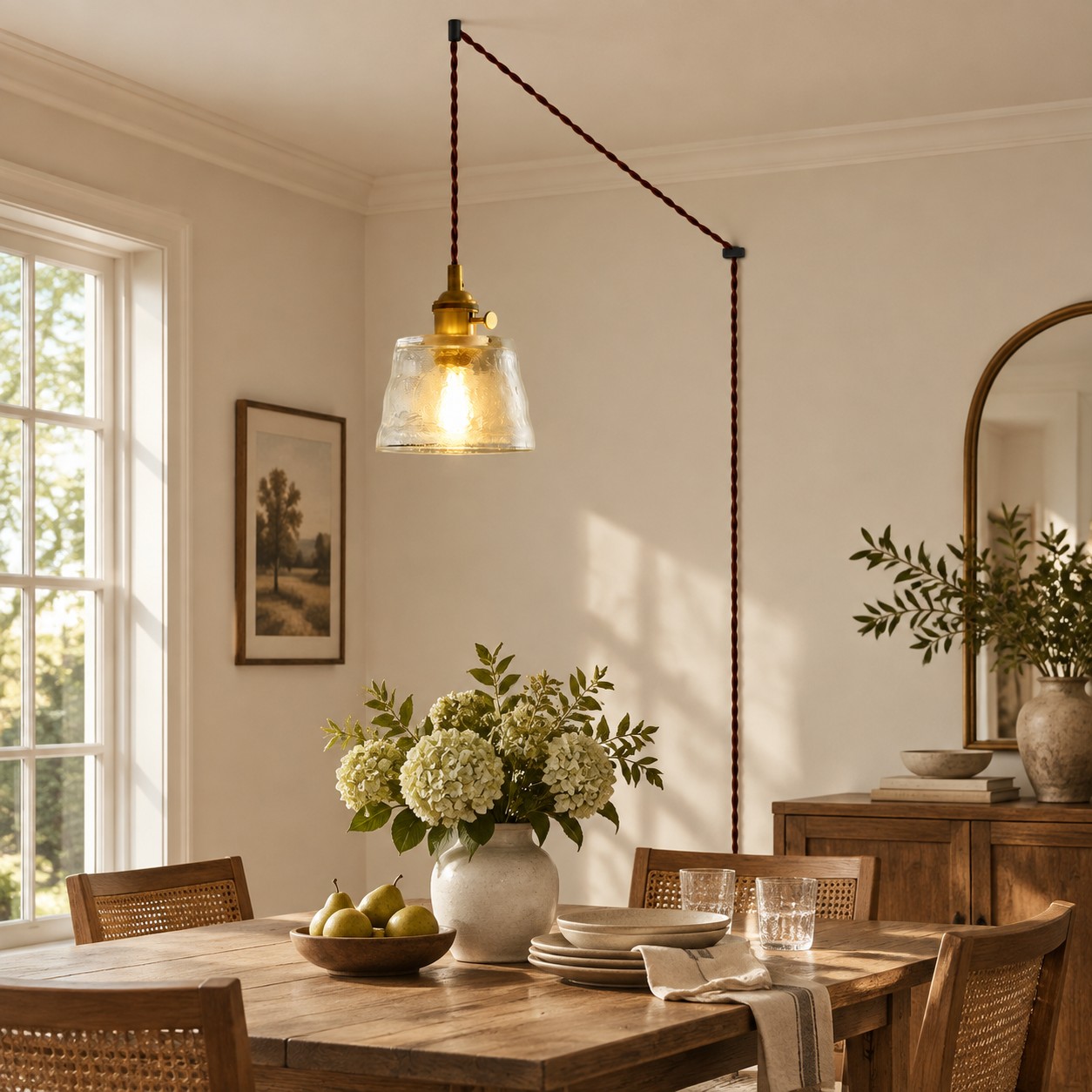 Cavitt pendant light in a dining room