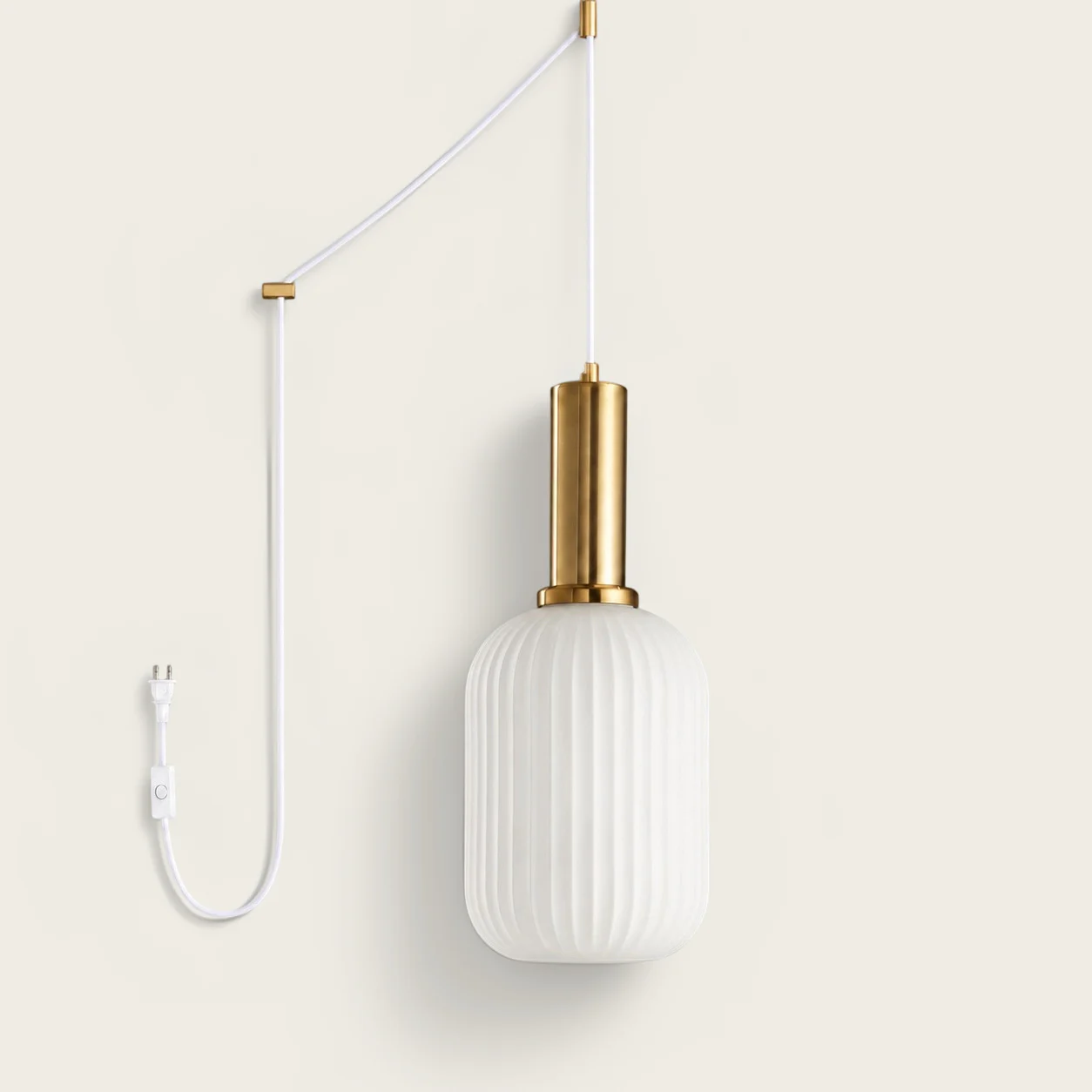 White ribbed glass colour