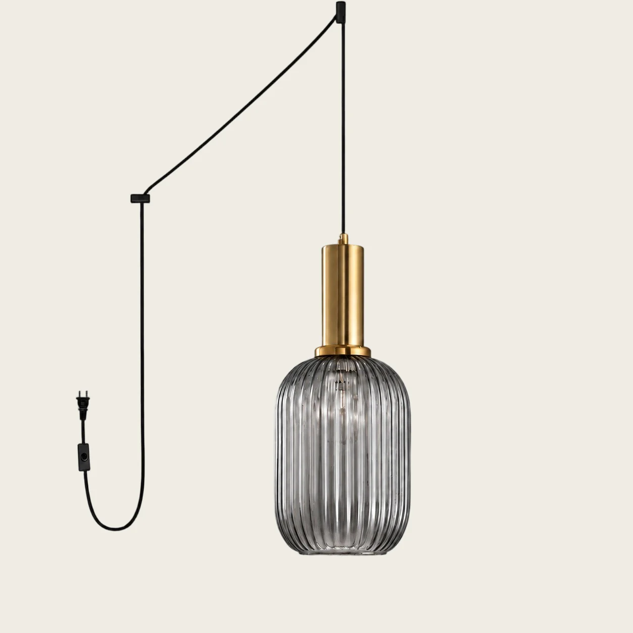 Smoky Grey ribbed glass colour