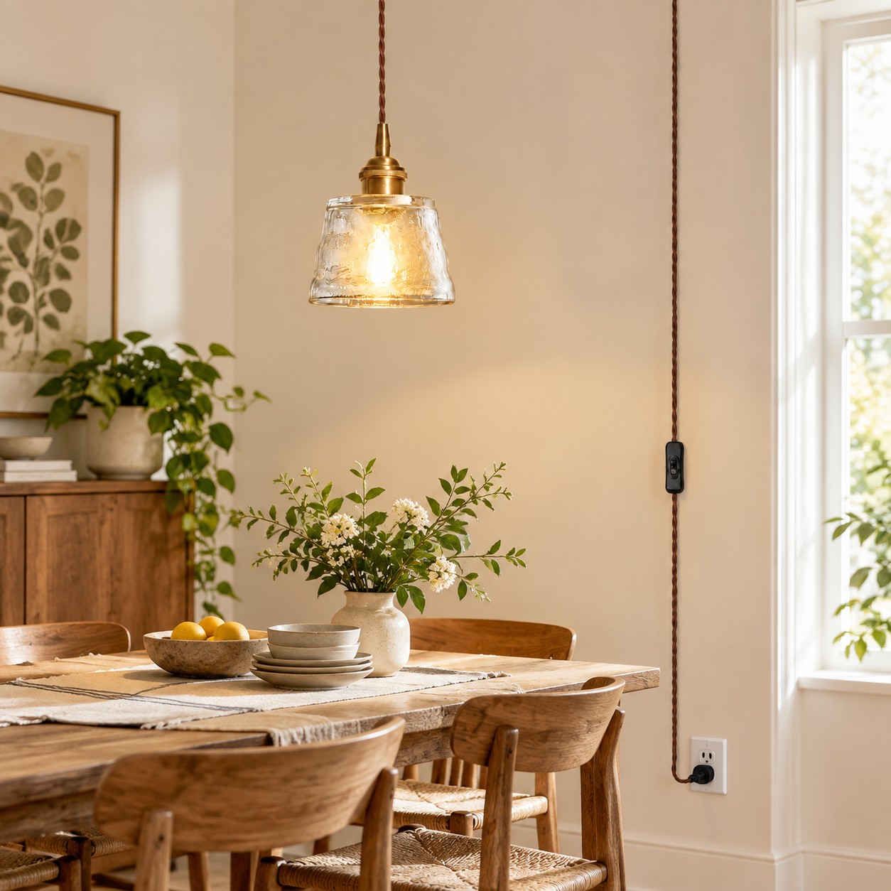Cavitt pendant light in a dining room