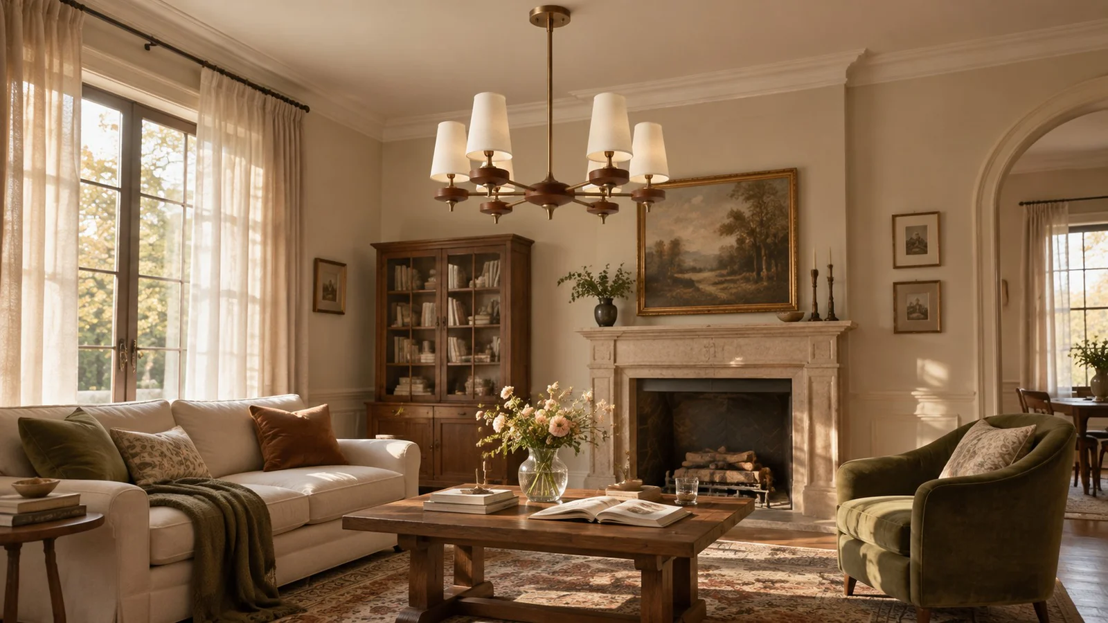 Hour Rho chandelier in daylight with lights off