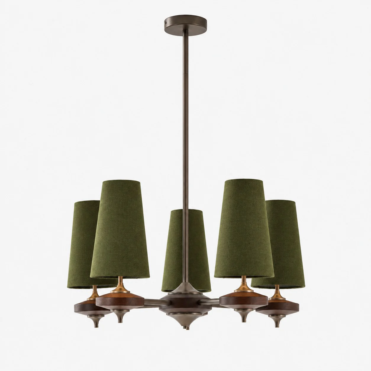 Olive green Hour Rho chandelier
