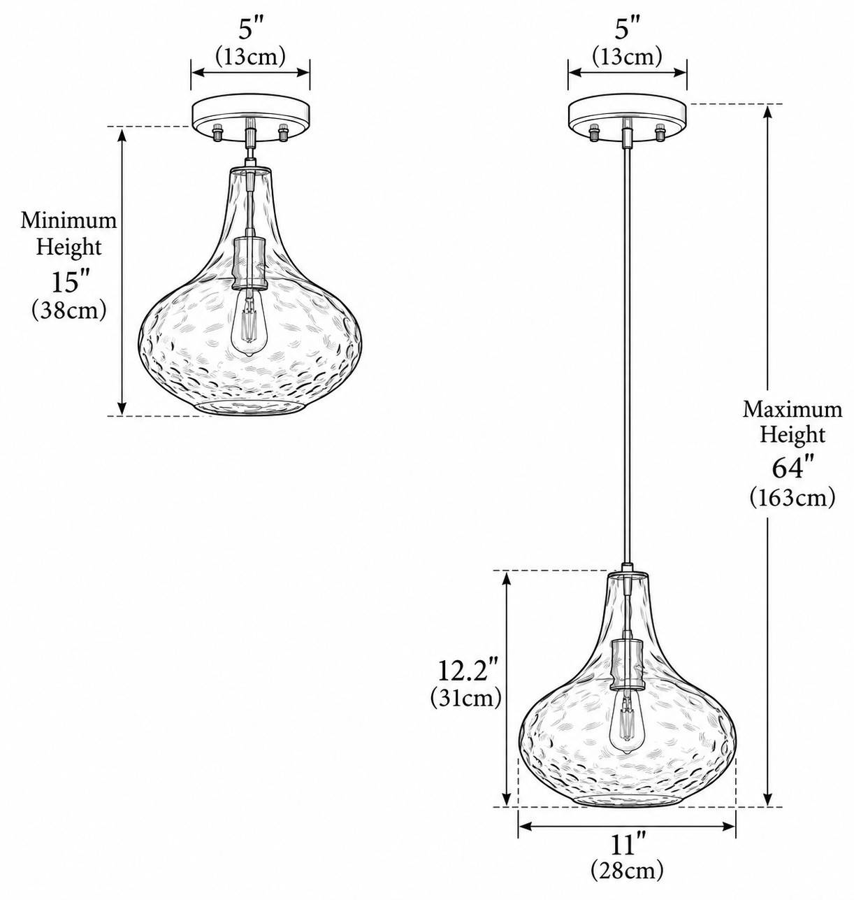 Dimensioni del ciondolo: 11 pollici (circa 28 cm) con cordino per appenderlo