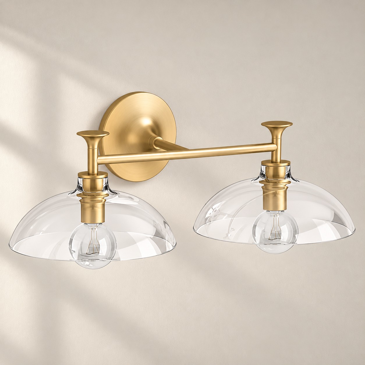 Brushed Moderne Brass, 2 lights