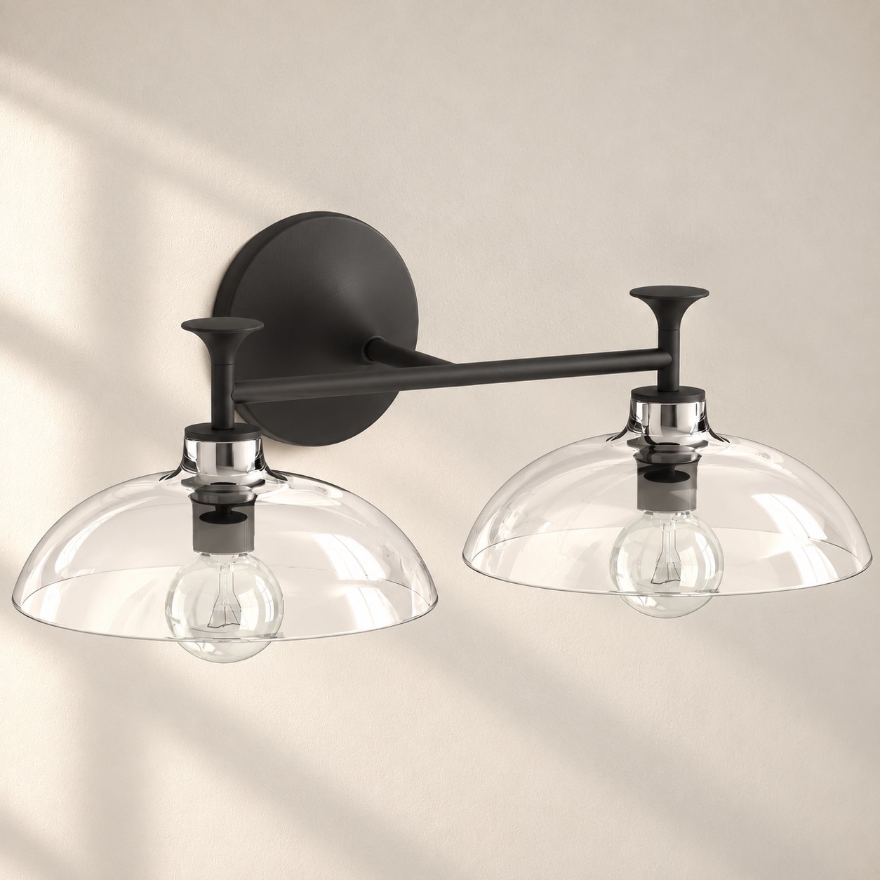 Matte Black, 2 lights